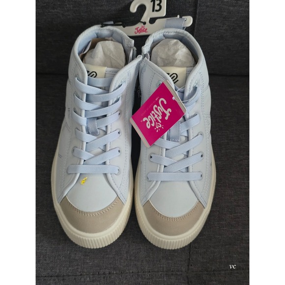 Other - NWT Justice Girls Light Blue High Top Sneakers - Size 13 - Side Zip
